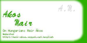 akos mair business card